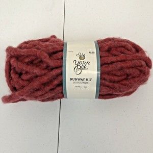 1 Skein Yarn Bee Runway Hit Burgundy 1515170 Acrylic 7-Jumbo